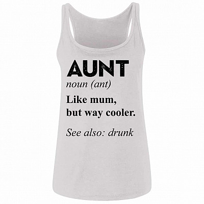 auntie tank, White, Ladies Tank Top