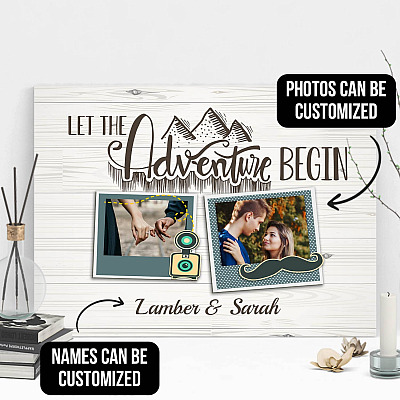 Alternative view of Custom Photo Let The Adventure Begin Wrapped Framed Canvas Prints - Unframed Poster - Home Decor Wall Art