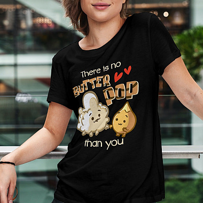 Alternative view of There Is No Butter Pop Than You Dark T-Shirt - Funny Father's Day T-shirt - Father's Day Gift for Daddy