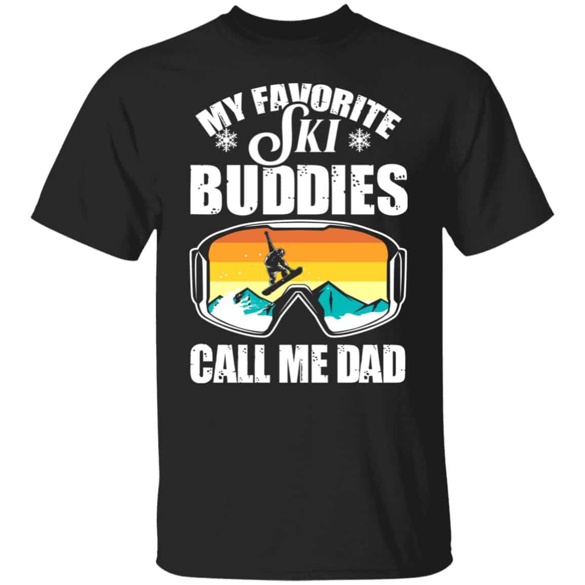 Retro My Favorite Ski T-Shirt, Black, Unisex T-Shirt