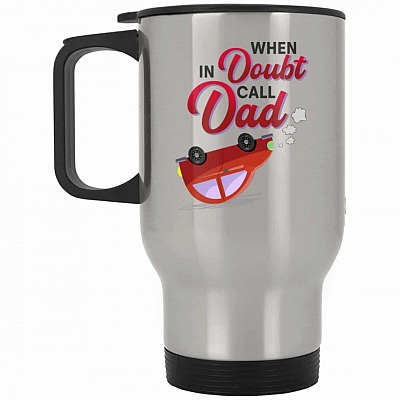 14 oz. Silver Travel Mug
