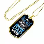 Personalized We Hooked The Best Bonus Dad Dog Tag Pendant Necklace - Bonus Dad Dog Tags
