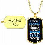 Personalized We Hooked The Best Bonus Dad Dog Tag Pendant Necklace - Bonus Dad Dog Tags