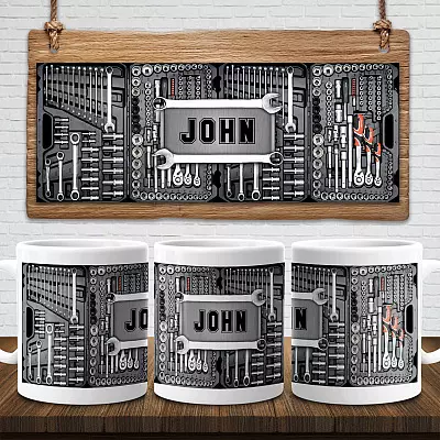 Personalized Mechanic Toolbox Set Gifts - Mechanic Mugs Two Sided Full Print Ceramic Coffee Mug - Beer Stein