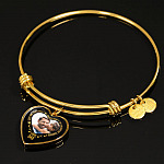 Personalized Photo My Little Girl Yesterday My Friend Today My Daughter Forever Heart Pendant Necklace