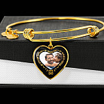 Personalized Photo My Little Girl Yesterday My Friend Today My Daughter Forever Heart Pendant Necklace