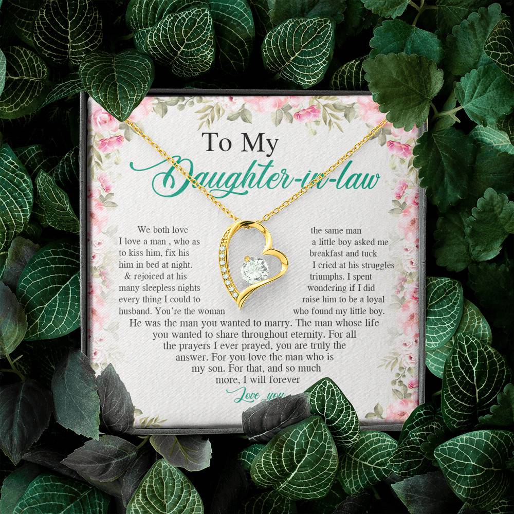 From Mother in Law to My Daughter in Law We Both Love the Same Man Forever Love Pendant Necklace