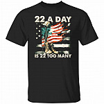 22 a day, Black, Unisex T-Shirt 22 a day, Black, Unisex T-Shirt