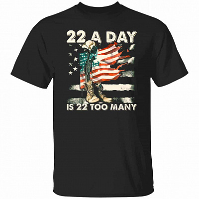 22 a day, Black, Unisex T-Shirt