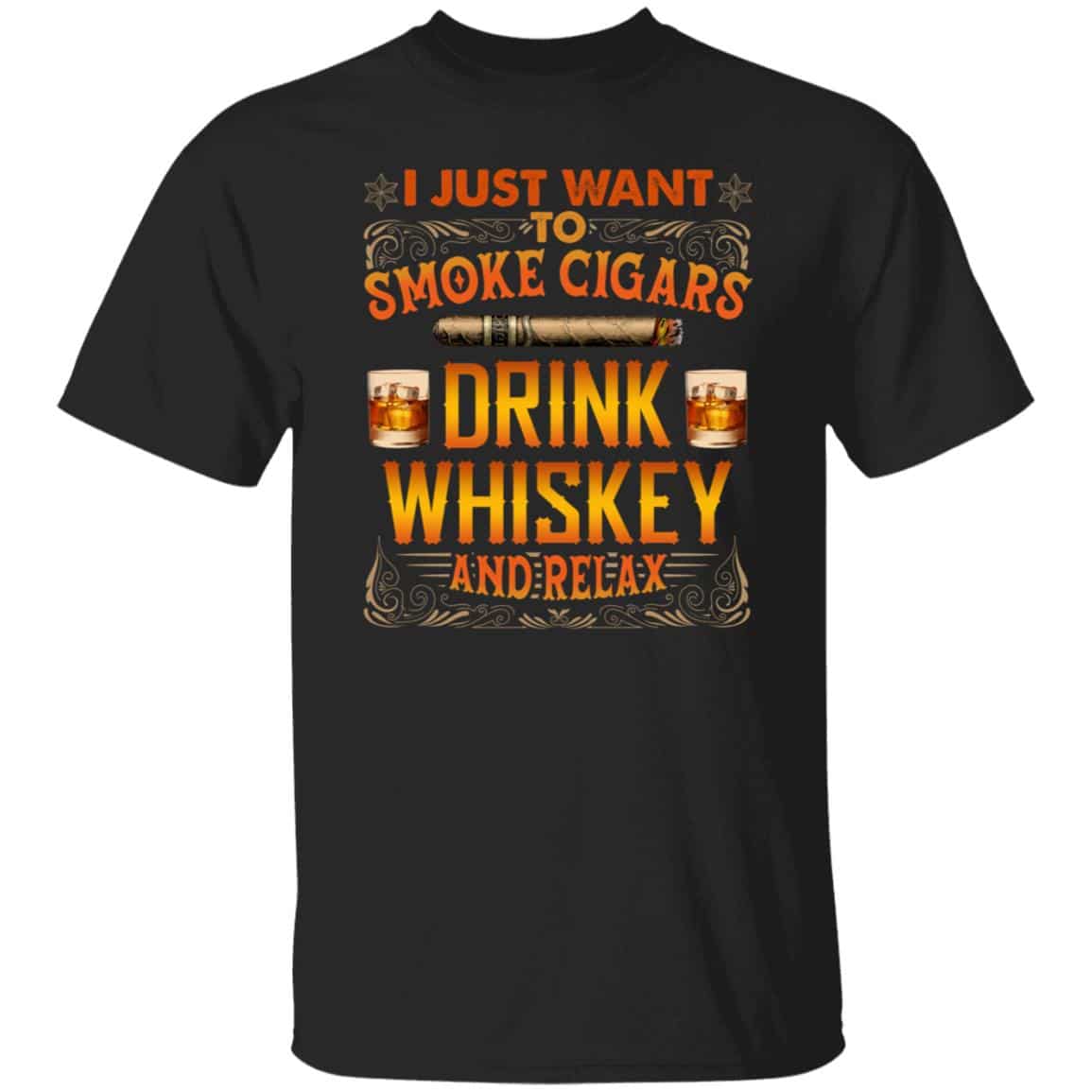whiskey, Black, Unisex T-Shirt