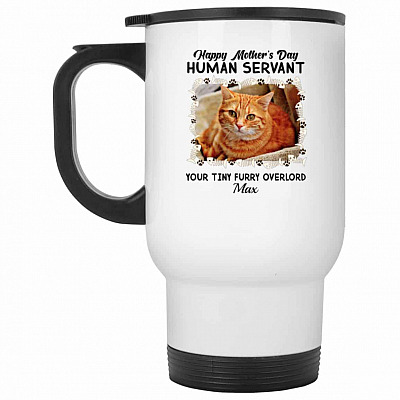 14 oz. White Travel Mug