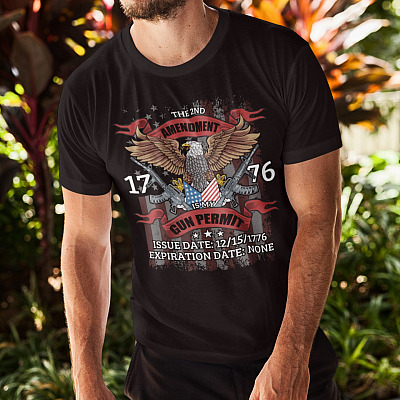 Alternative view of The 2nd Amendment Is My Gun Permit T-Shirt - Second Amendment Gift - Gun Shirt For Men