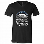 Stressed Blessed Racing Obsessed T-shirt, Black, V-Neck T-Shirt Stressed Blessed Racing Obsessed T-shirt, Black, V-Neck T-Shirt