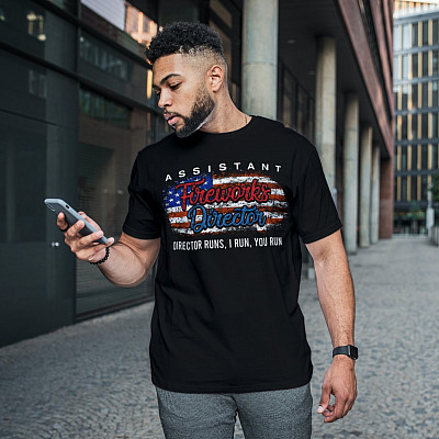 Alternative view of Assistant Firework Director Run I Run You Run T-Shirt