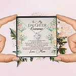 Personalized to My Daughter From Mom if Ever There Is Tomorrow Love Knot Pendant Necklace