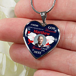 Custom Photo I Wish God Didn't Need You In Heaven I Need You Here Heart Pendant Necklace - Cardinal Memorial In Heaven Necklace