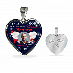 Custom Photo I Wish God Didn't Need You In Heaven I Need You Here Heart Pendant Necklace - Cardinal Memorial In Heaven Necklace
