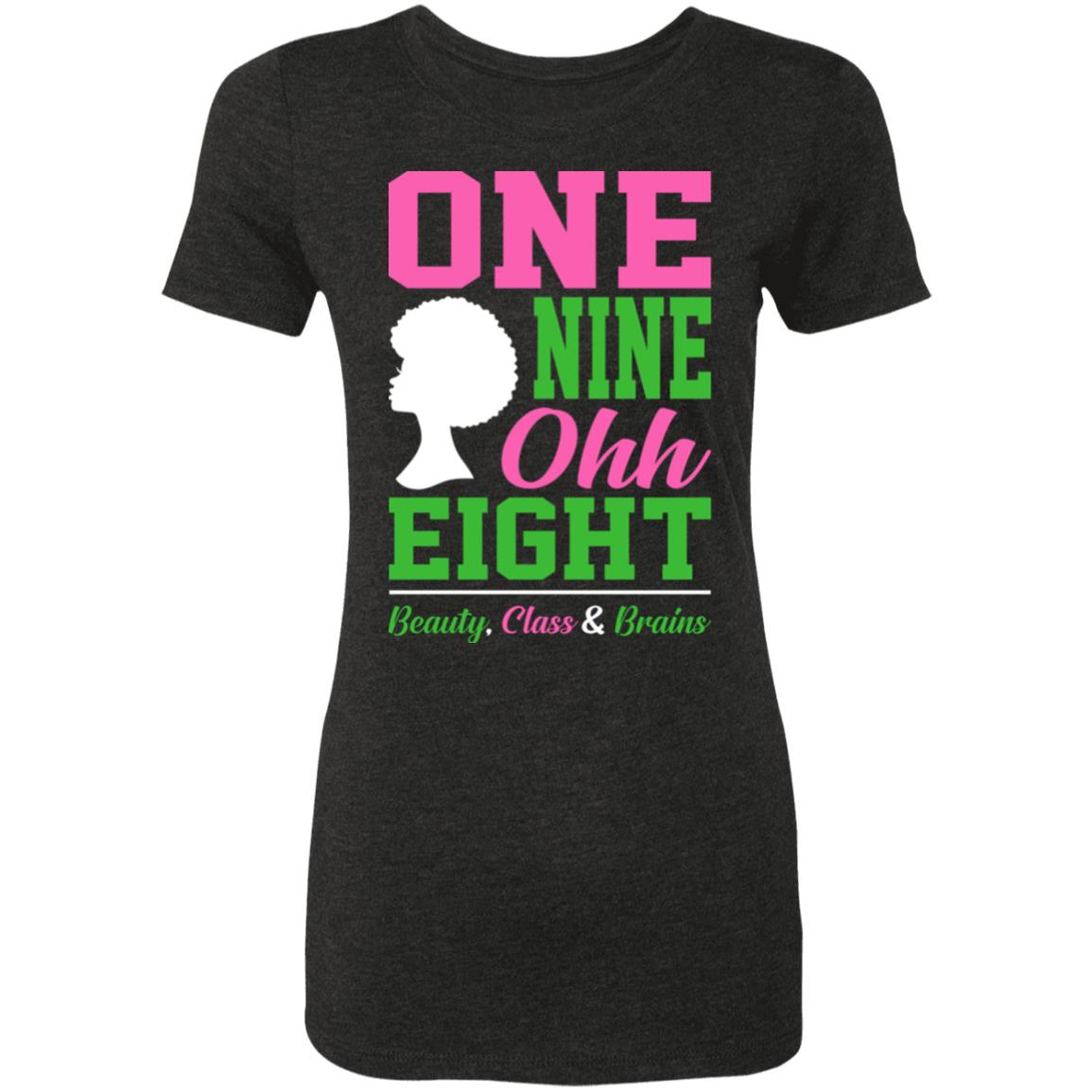 One Nine Oh Eight Ladies Tshirt, Vintage Black, Premium Ladies T-Shirt