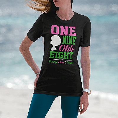Alternative view of One Nine Oh Eight Beauty Class Brain AKA Black Girl Ladies T-Shirt - Premium Ladies Triblend Dolman Sleeve Shirt