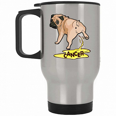 14 oz. Silver Travel Mug