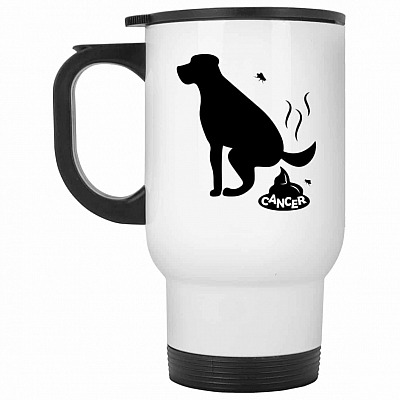 14 oz. White Travel Mug