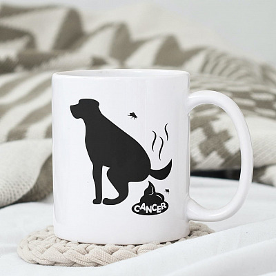 Funny Dog Cancer Ceramic Coffee Mug - Beer Stein - Water Bottle - Color Changing Mug