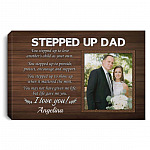 Personalized Stepped, White, 0.75'' Framed Canvas