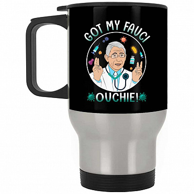 14 oz. Silver Travel Mug