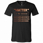 matter, Black, V-Neck T-Shirt matter, Black, V-Neck T-Shirt