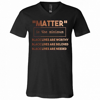 matter, Black, V-Neck T-Shirt
