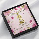 Mother And Daughter With Love Leave A Little Sparkle Wherever You Go Giraffe Pendant Necklace