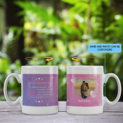 Personalized Custom Photo when I Say I Love You More Two Sided Ceramic Coffee Mug - Beer Stein - Water Bottle