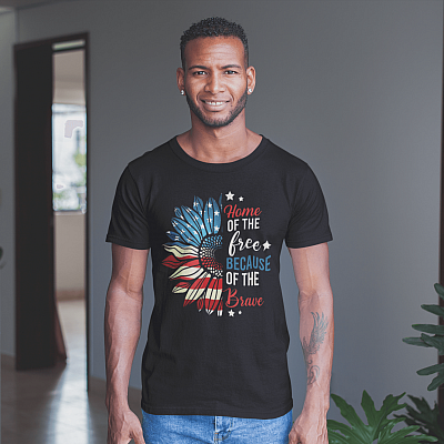 Alternative view of Home Of The Free Because Of The Brave T-Shirt