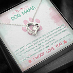 To My Dog Mama Until We Meet Again I Woof Love You Forever Love Pendant Necklace