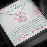 To My Dog Mama Until We Meet Again I Woof Love You Alluring Beauty Pendant Necklace
