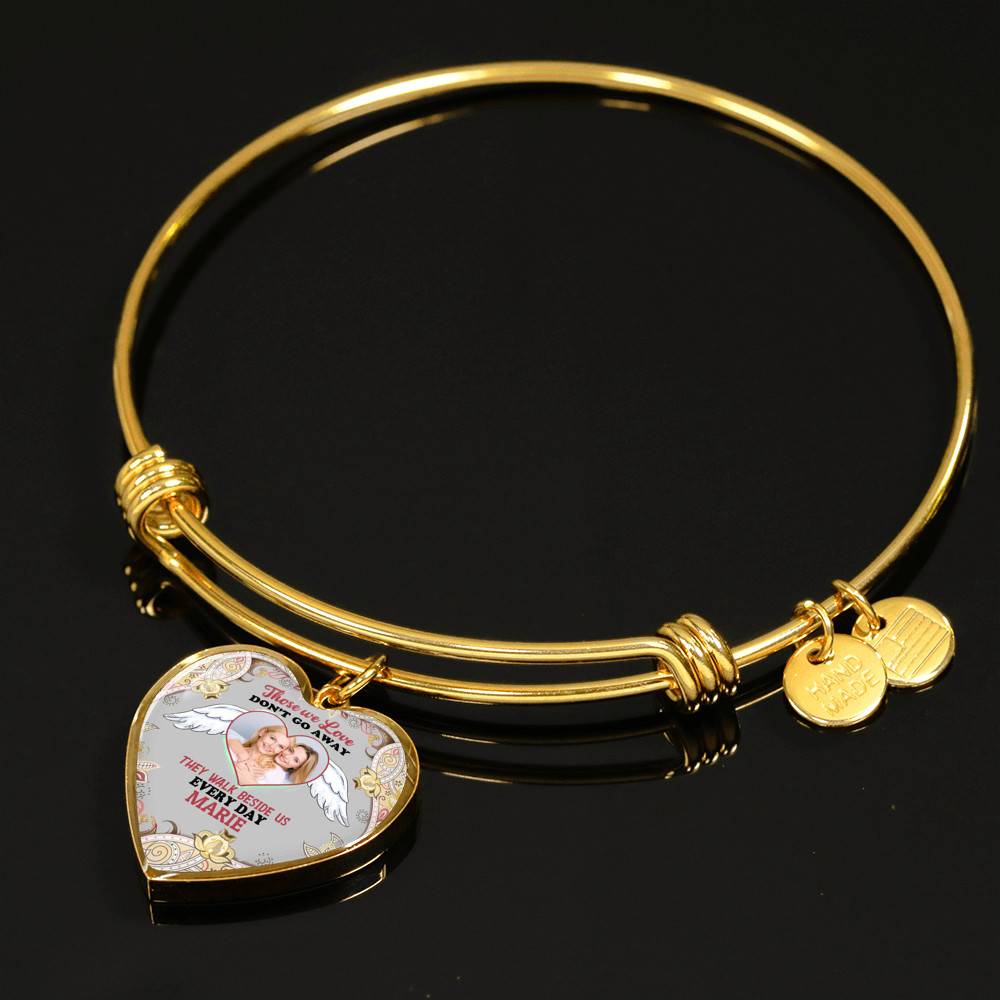Custom Photo Those We Love Don't Go Away They Walk Beside Us Everyday Heart Pendant Necklace Custom Photo Those We Love Don't Go Away They Walk Beside Us Everyday Heart Pendant Necklace