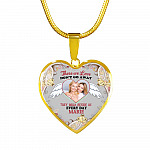 Custom Photo Those We Love Don't Go Away They Walk Beside Us Everyday Heart Pendant Necklace Custom Photo Those We Love Don't Go Away They Walk Beside Us Everyday Heart Pendant Necklace