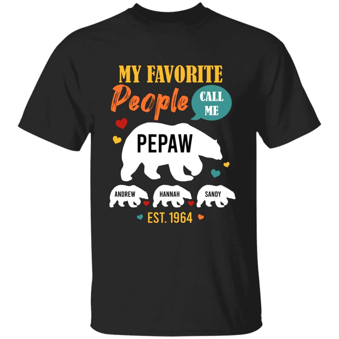 Personalized My Favorite, Black, Unisex T-Shirt