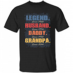 Personalized Legend Husband Daddy, Black, Unisex T-Shirt