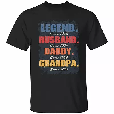 Personalized Legend Husband Daddy, Black, Unisex T-Shirt