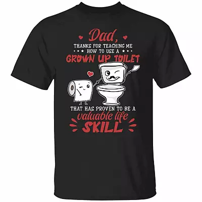 toilet dad, Black, Unisex T-Shirt