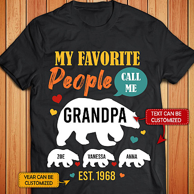Alternative view of Personalized My Favorite People Call Me T-Shirt