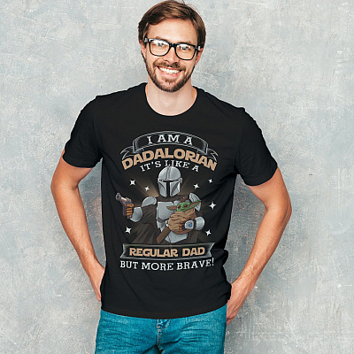 Alternative view of I Am a Dadalorian It's Like a Regular Dad but More Brave T-Shirt - Gift for Dad Shirt - Father's Day Gift