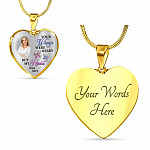 Personalized Photo Butterfly Your Wings Were Ready but My Heart Was Not Memorial Heart Pendant Necklace - Bangle
