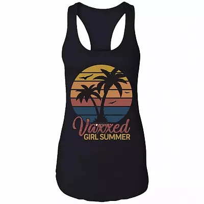 vaxxed tank, Black, Ladies Racerback Tank