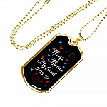 Personalized My Life My Love My Friend Dog Tag Pendant Necklace