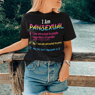 Alternative view of I Am Pansexual Dark LGBT T-shirt - V-Neck Tee