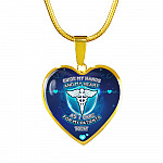 Guide My Hands And My Heart As I Care For My Patients Today Luxury Heart Pendant Necklace