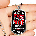 Personalized Sperm Thanks Dad for Not Pulling Out and Creating a Fcking Legen-d Father's Day Dog Tag Pendant Necklace