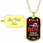 Personalized Sperm Thanks Dad for Not Pulling Out and Creating a Fcking Legen-d Father's Day Dog Tag Pendant Necklace